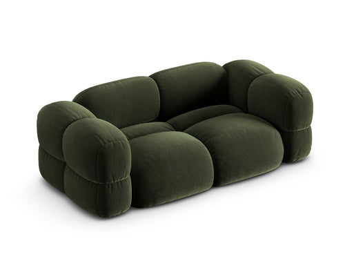 Cosmopolitan Design Bank Loretto 3-zits, flueel groente - 100x210x68cm