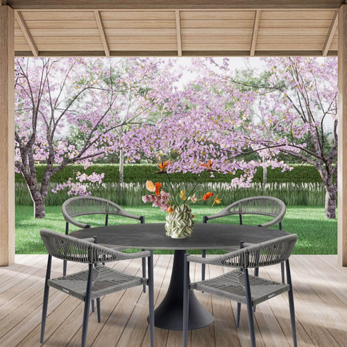 Kare Design Tuinmeubilair Grande Possibilita tafel 180cm en 4 stoelen grijs - vtwonen shop