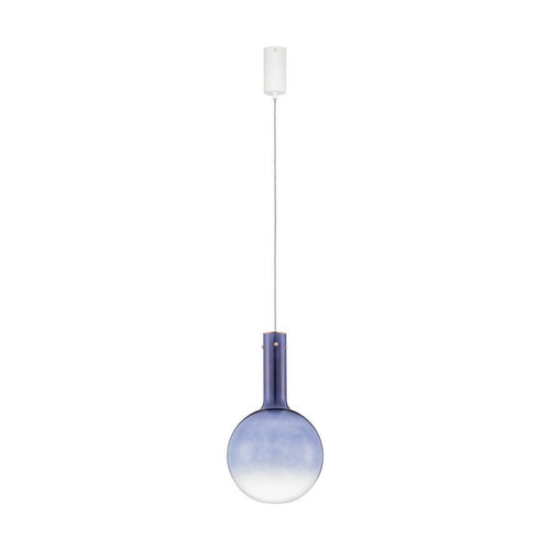 Nova Luce NOSTOS Bolvormige hanglamp voor plafond, blauw, goud, mat wit, Triac dimbare LED 6W 330lm 3000K