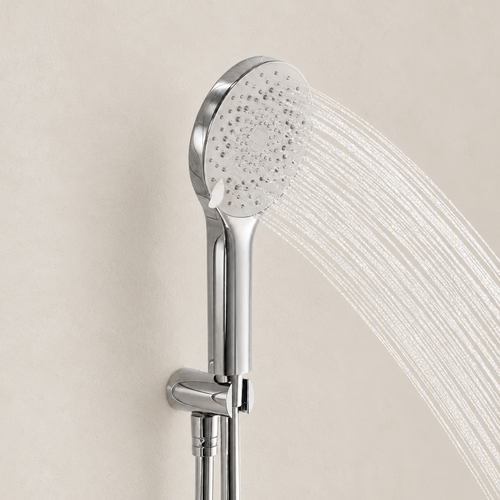 LOMAZOO inbouwdoucheset Cassia - met thermostaatkraan & ronde handdouche - chroom