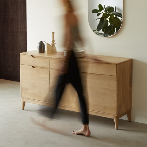 Tikamoon Buffetkast van licht mangohout 150 cm - Naturel