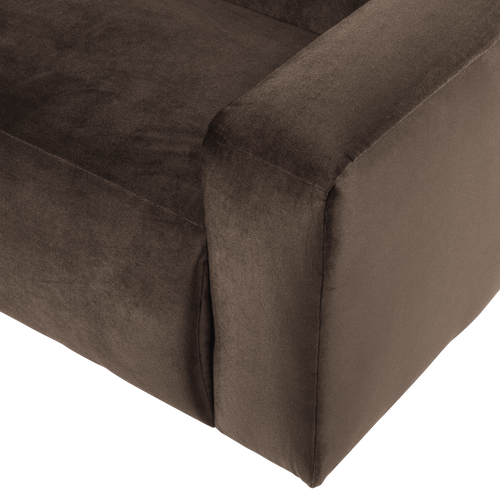 WOOOD 2-zits bank arm rechts Mojo Base - Velvet - Bruin - 74x185x97