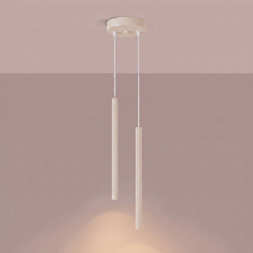 Sollux Lighting Hanglamp ARCHE 2P beige - 15x15x118cm