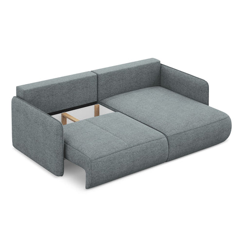 LaMiaSofa hoekbank rechts Palermo - chenille stof - jeans - 207x148x86