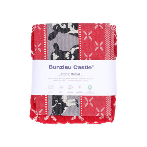 Luxe Keukendoek en Theedoek Koe Rood - Bunzlau Castle - 100% biologisch GOTS katoen - vtwonen shop