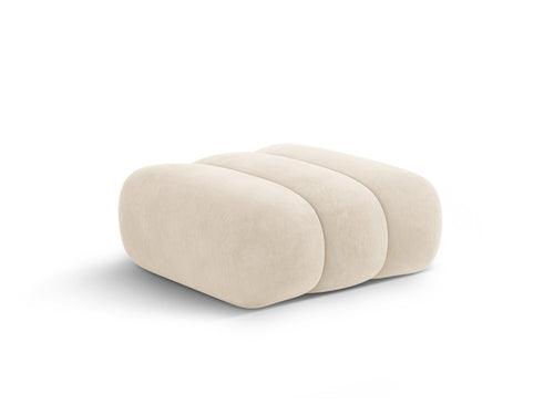 Cosmopolitan Design Poef Koge flueel lichtbeige - 95x95x40cm