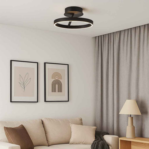 Freelight plafondlamp Pilota - 2 lichts - 40  x 17   cm - zwart