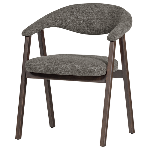 WOOOD eetkamerstoel armleuning grijs Avar - Set Van 2 - 77x60x60
