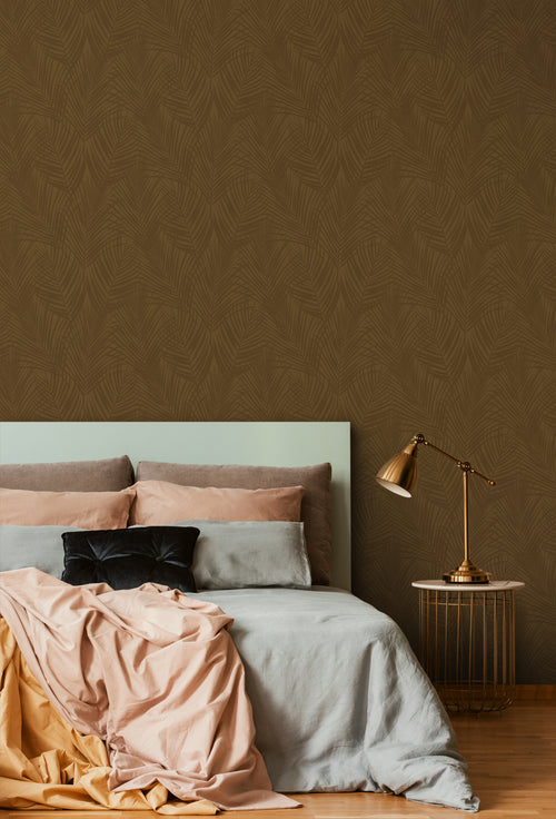 ESTAhome behang palmbladeren okergeel - 50 x 900 cm - 131218 - vtwonen shop