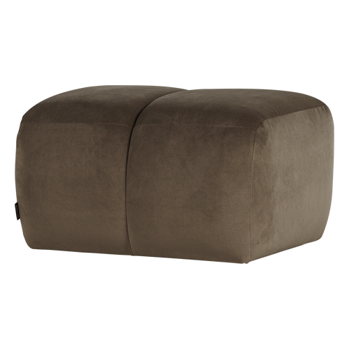 WOOOD poef Mojo - Velvet - Taupe - 45x84x64