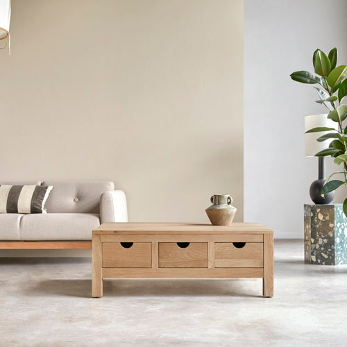 Tikamoon Massief eiken salontafel - Naturel - vtwonen shop