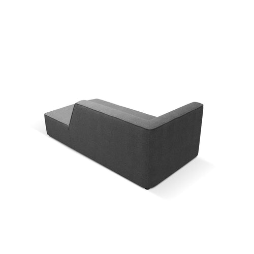 Cosmopolitan Design - Ligstoel rechts Siena structurele stof grijs - 181x93x69cm