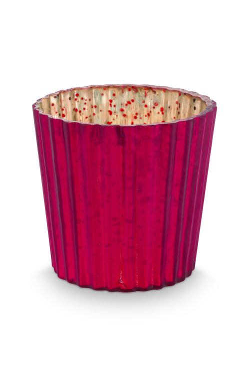 Pip Studio Waxinelichthouders Set 4 - Glas - Rood - 7x7cm - vtwonen shop