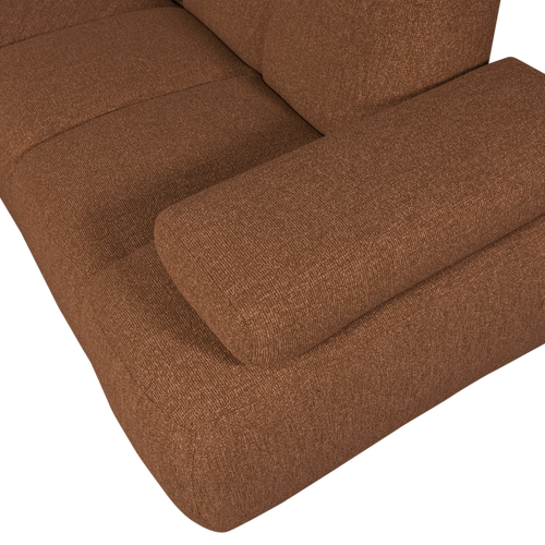 WOOOD hoekbank rechts Mojo - Bouclé - Roestbruin Melange - 74x310x230