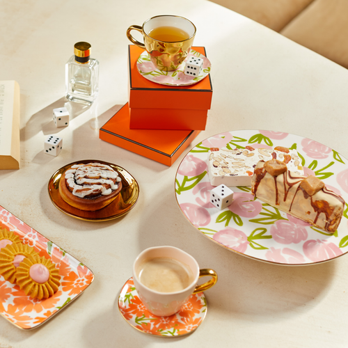 Urban Nature Culture Good Morning taartplateau Palesa Flamingo pink - Ø 29 * 5,7 cm