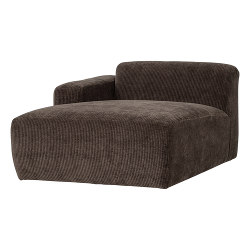 WOOOD chaise longue bank links Mojo Base - Rib - Bruin - 74x112x162