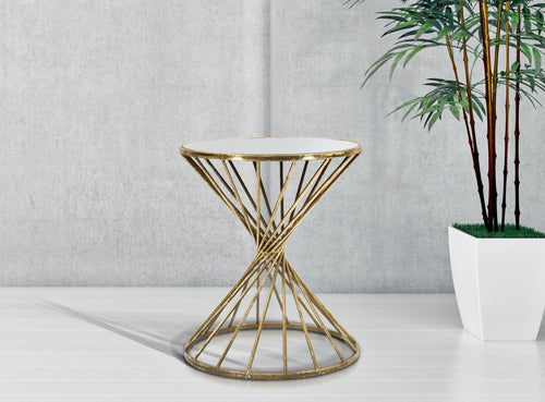 Mauro Ferretti bijzettafel - Ø 42x50 cm - goud