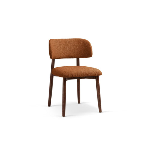Set van 2 stoelen met gesp Evan boucle terracotta - 51x49.5x77cm