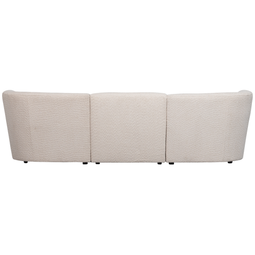 WOOOD 3-zits bank Coco - Bouclé - Creme - 70x227x72 - vtwonen shop