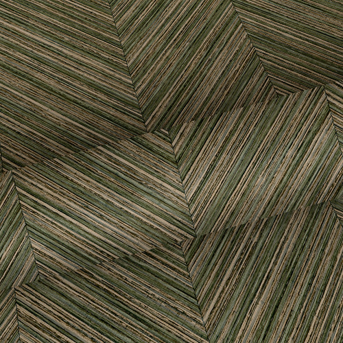 Sanders & Sanders behang visgraat-motief vergrijsd olijfgroen - 53 cm x 10 m - 640249