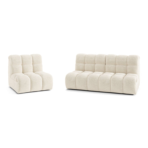 Premium Interiors - Bank SEVEN - bouclé-stof  crème 243cm
