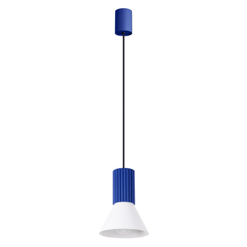 Sollux Lighting Hanglamp ESTRIA 1 wit/ultramarijn - 14x14x120cm