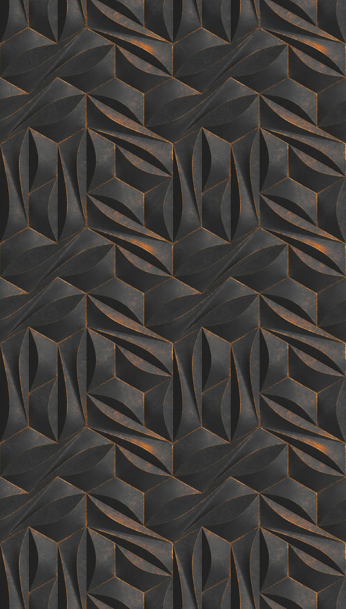 Livingwalls behang 3D-motief antraciet grijs en goud - 53 cm x 10.05 m - AS-391791 - vtwonen shop