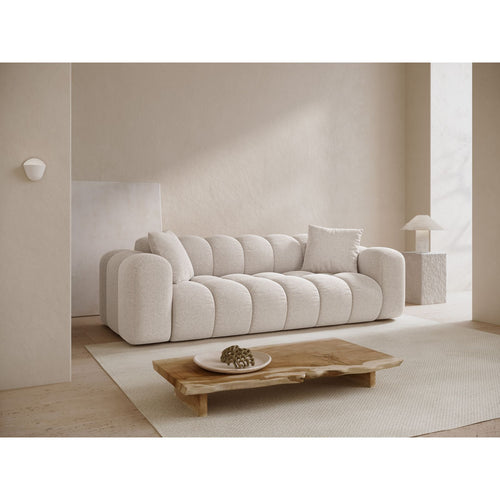 Cosmopolitan Design - Bank Treno 4-zits, chenille lichtbeige - 94x240x70cm