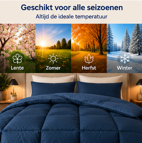 Ten Cate wasbaar dekbed 240x200 - navy blauw