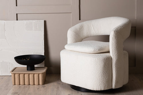 Rebellenclub Fauteuil Akando - Wit Bouclé - vtwonen shop