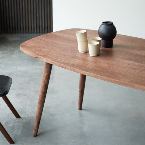 Tikamoon Eettafel van massief mangohout voor 4/6 personen - Bruin