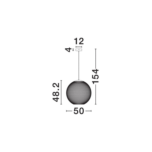 Nova Luce KINETIC Hanglamp met draadframe, matzwart, LED, 24W, 727lm, 3000K
