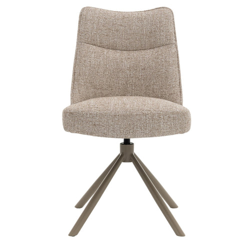 DÉJA Living Eetkamerstoel Meau - Beige/Taupe - Draaibaar - Set van 2 - vtwonen shop