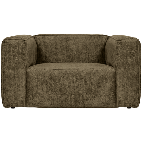 WOOOD fauteuil Bean - Structure Velvet - Moss - 74x146x98 - vtwonen shop