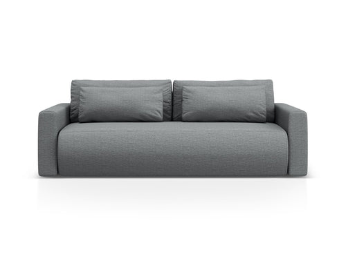 Cosmopolitan Design Slaapbank met opbergdoos Belfast 3-zits, structurele stof grijs - 105x238x84cm
