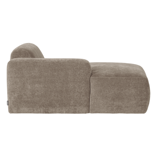 WOOOD chaise longue bank links Mojo Base - Rib - Donkerzand - 74x112x162