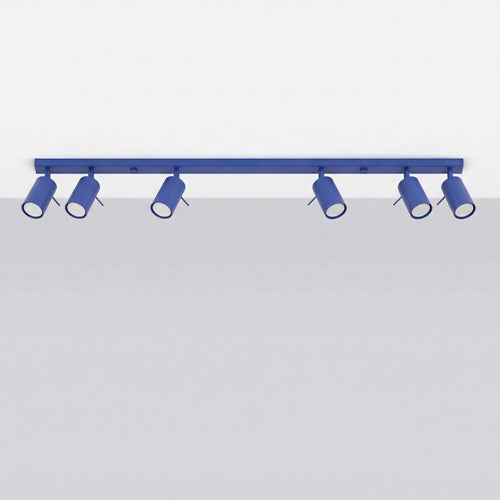 Sollux Lighting Plafondlamp RING 6L ultramarijn - 118x6x16cm