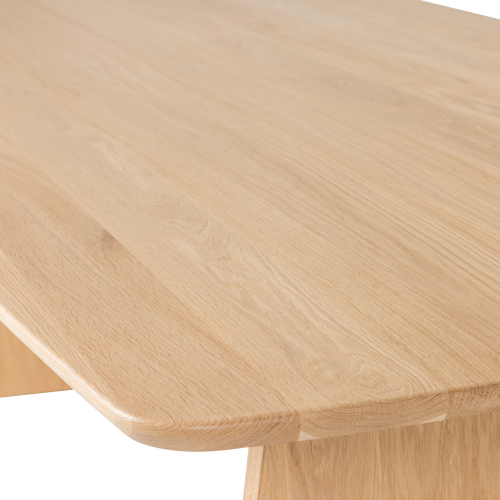 WOOOD eettafel Veere - Massief Eikenhout - Naturel - 200 x 100