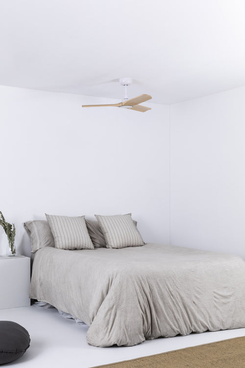 Faro Heywood Klein 3-bladig mat wit, dennen Tuya Smart System