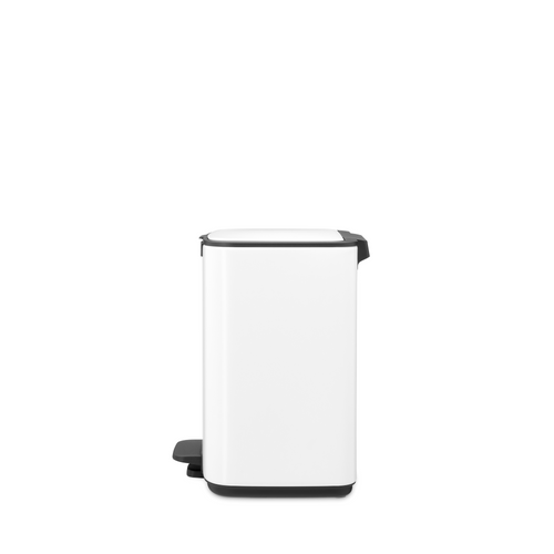 Brabantia Bo Pedaalemmer, 7 liter, stil sluitend, kunststof binnenemmer - White