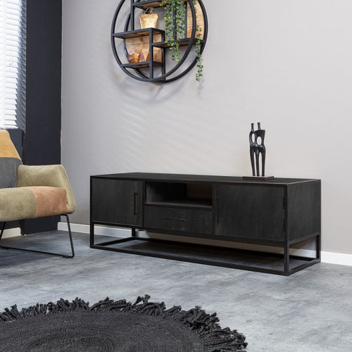 StarFurn Tv-meubel Denver - Zwart Hout - 145x45x50cm