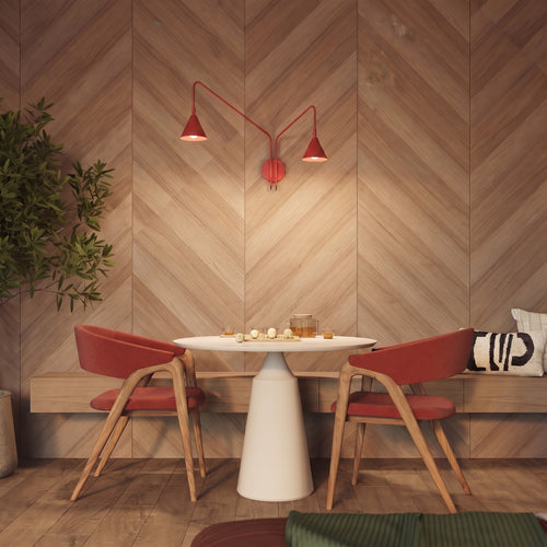 Sollux Lighting Wandlamp NOX 2 rood met schakelaar - 150x80x30cm