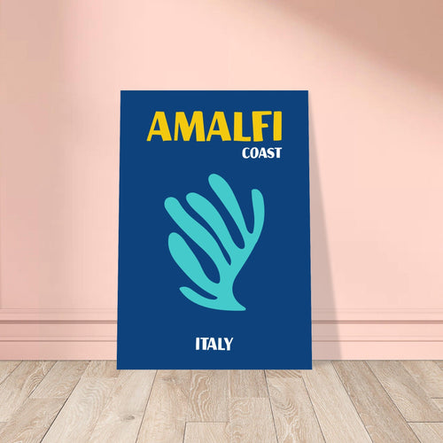 Artfulprints Poster met Lijst Italië - Amalfi   - 30x40 cm - Blauw