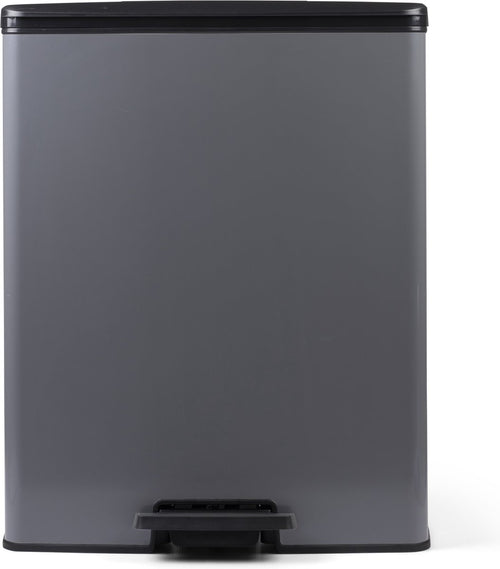 Curver Decobin Duo Prullenbak - 26L + 26L - Rechthoekig - Grijs - vtwonen shop