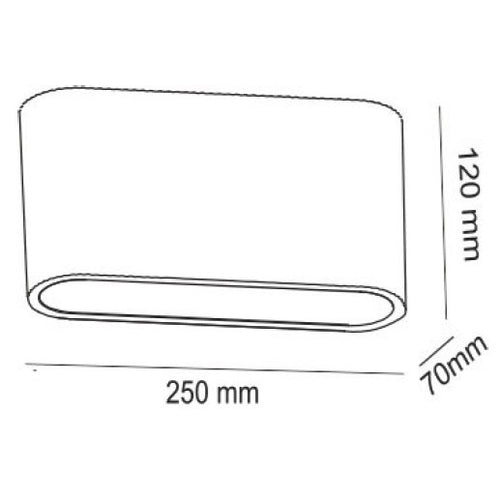 Artdelight wandlamp Lille - 2 lichts - 7  x 12   cm - wit