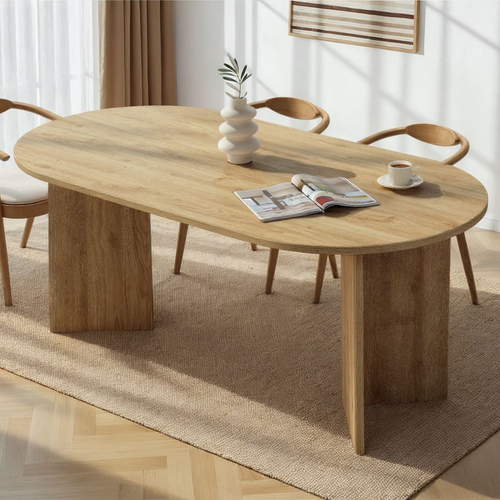 Calicosy - Eettafel met afgeronde randen SABLE - 89,5x180x75 cm