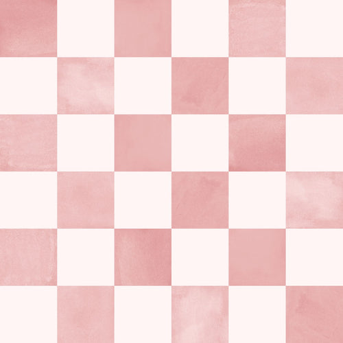 ESTAhome behang geblokt motief roze en wit - 50 x 900 cm - 131288 - vtwonen shop