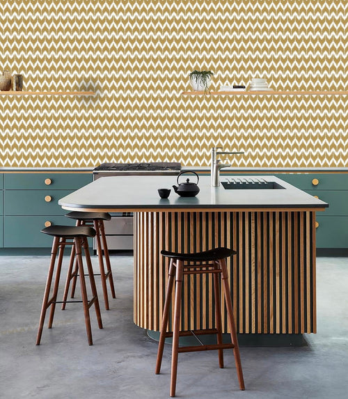 Catchii Behang Ikat Toko mustard - vtwonen shop