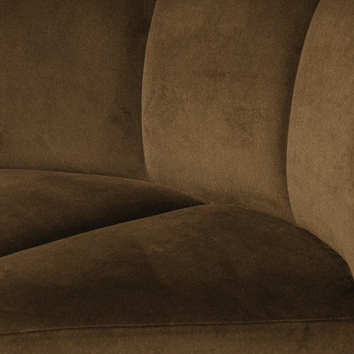 WOOOD eetbank hoek met rugleuning Mojo - Velvet - Honinggeel - 83x83x83