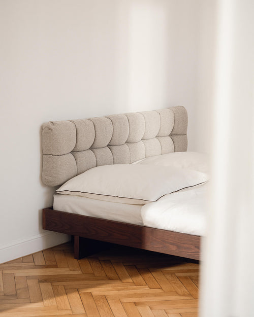 noo.ma Bolbi hoofdbord Desert Beige bouclé 170–200 cm